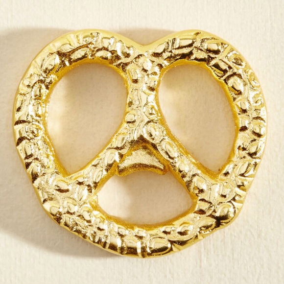 Anthropologie Other - Gold Brass Gilded Pretzel Bottle Opener
